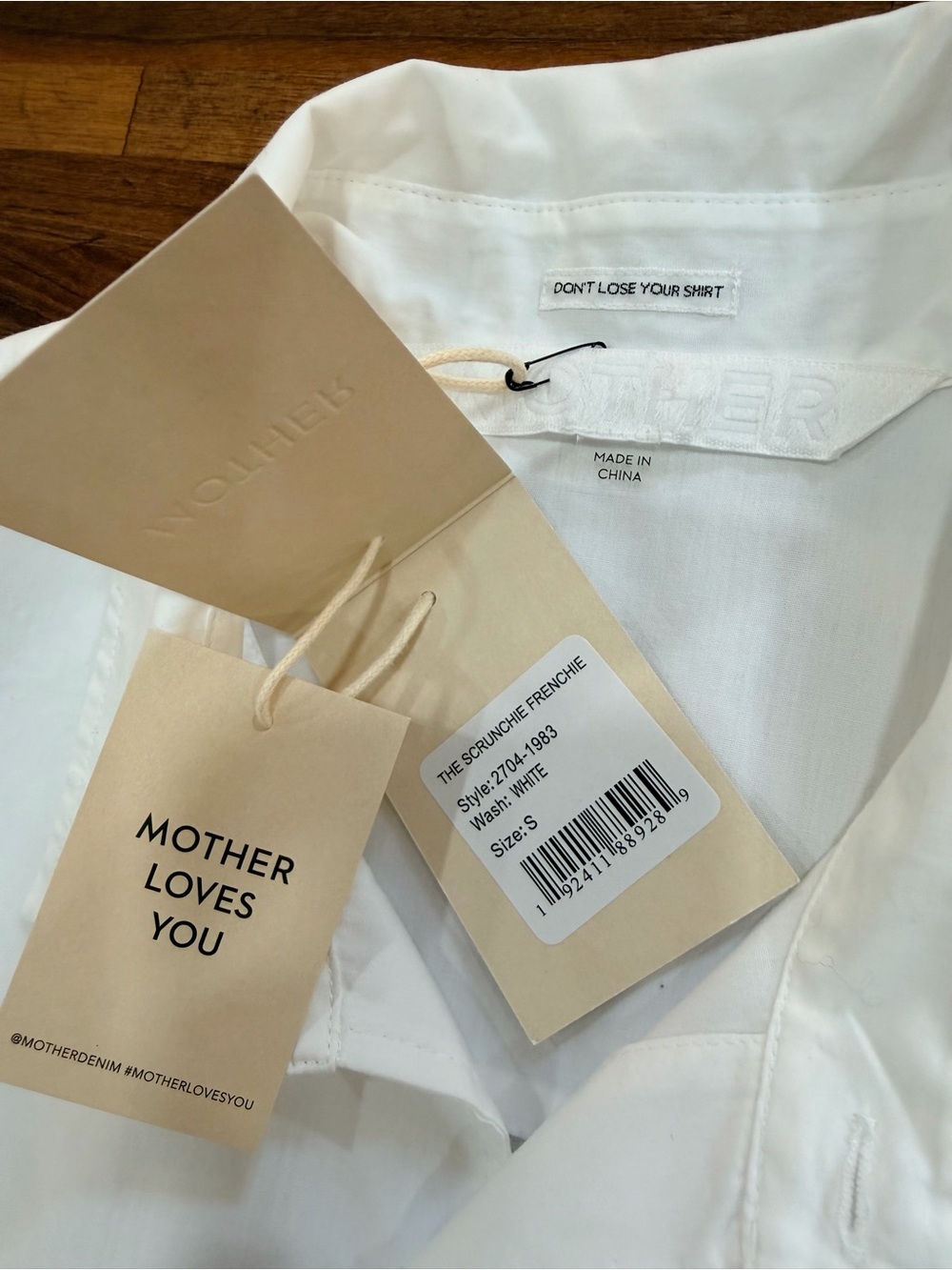 NWT - Mother The Scrunchie Frenchie Oxford Shirt - Small - Picture 12 of 15